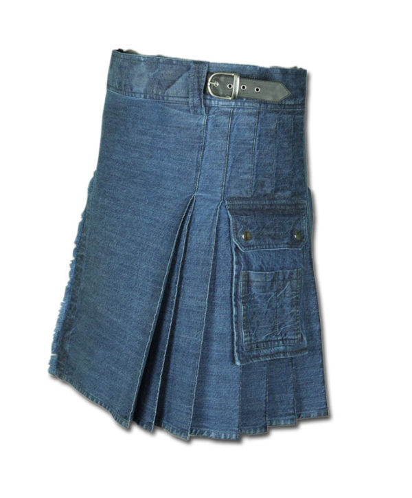 Stonewashed Denim Kilt