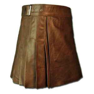 Wrap Around Leather Mini Kilt