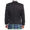 Black Argyle Jacket With 5 Button Vest-3
