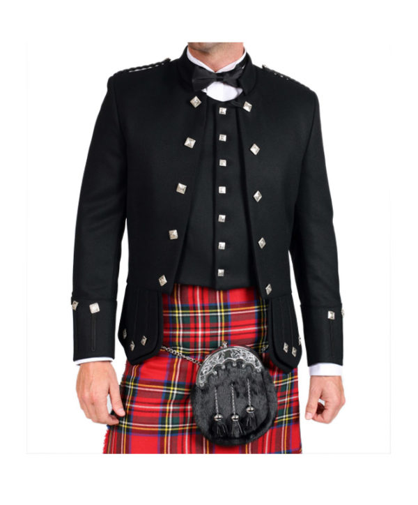 Black Sherrifmuir Jacket And Waistcoat-1