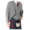 Light Grey Tweed Argyle Jacket And 5 Button Vest-2