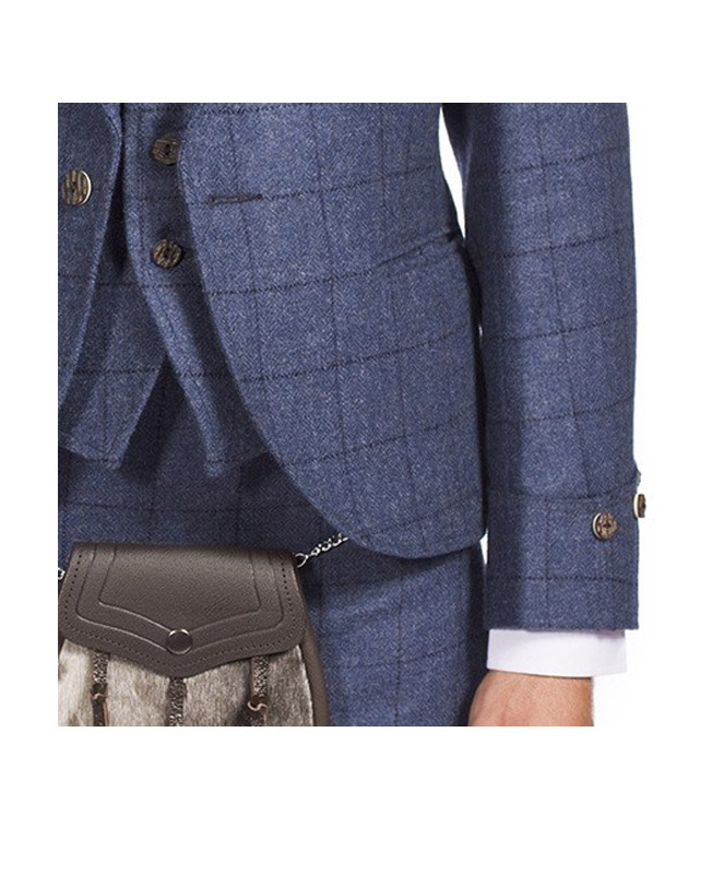 New Style Handmade Scottish Argyle kilt Jacket & 5 Buttons Waistcoat 24" - 56" 