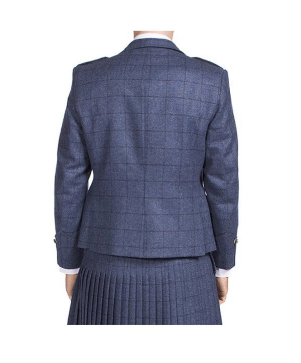 Luxury Argyle Tweed Kilt Jacket & 5 Button Waistcoat-4