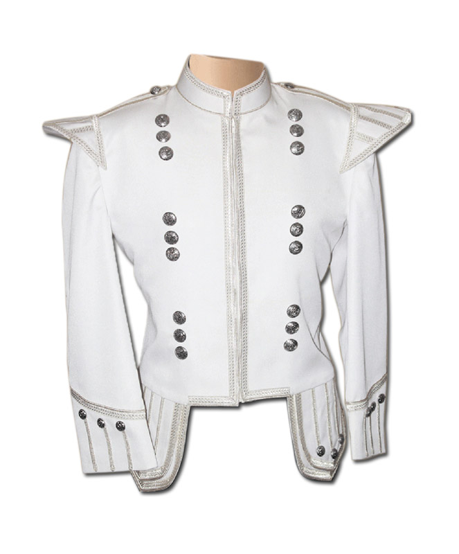 White Drummer Doublet Jacket - Ayaan Products