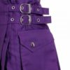 Ladies Purple Utility Scottish Kilt Skirt Cotton BNWT Free Ladies Kilt Pin-2
