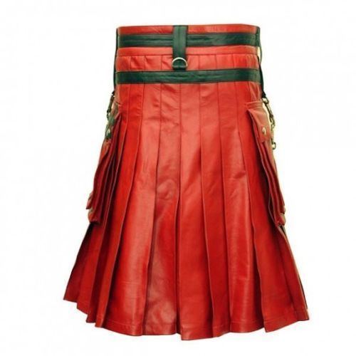 Gothic Mens Leather Kilt2