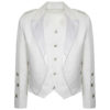Boys & Mens White Pipe Band Highland Prince Charlie Kilt Jacket & Waistcoat1