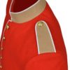 100% Wool Blend white Trim Red Military Doublet Pipe Band Jacket..