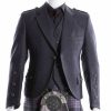 Crail Kilt Jacket and Waistcoat, Grey Charcoal Scottish