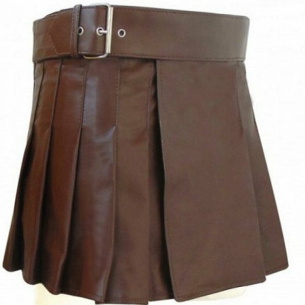 2020 Buy New leather Brown utility kilt women Scottish kilt