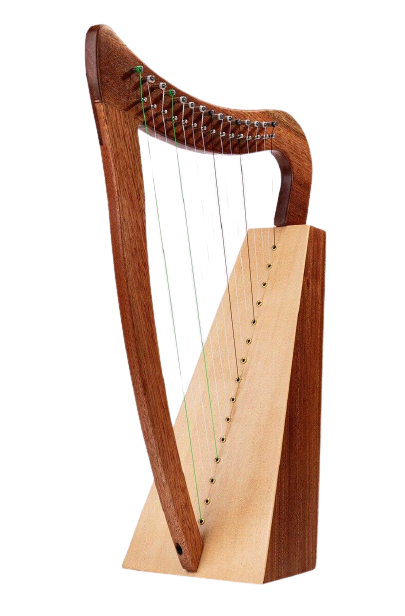 15 String Lever Harp Small Mini Harp Nylon Strings with Free Bag & Tuning Tool