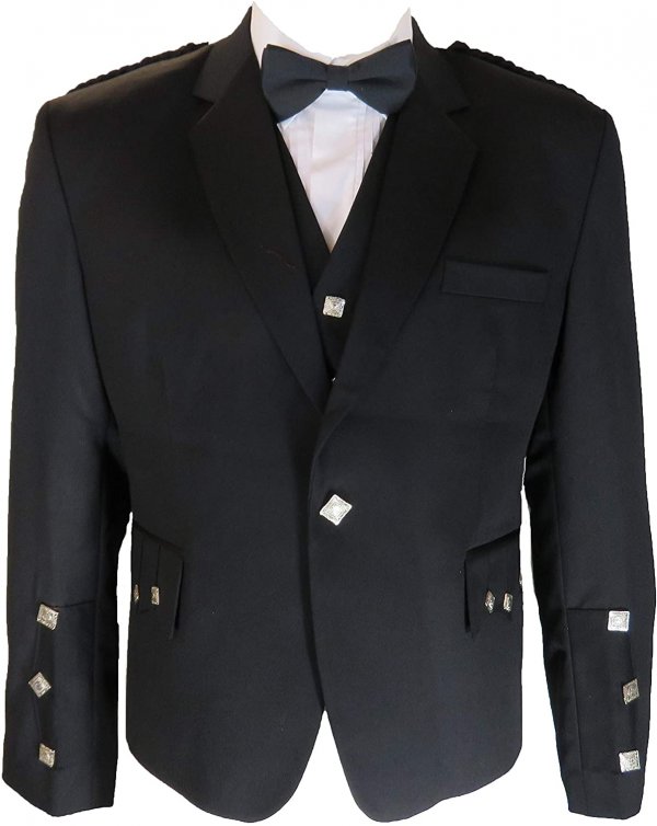 Men’s Black Kilts Argyll Jacket and Vest