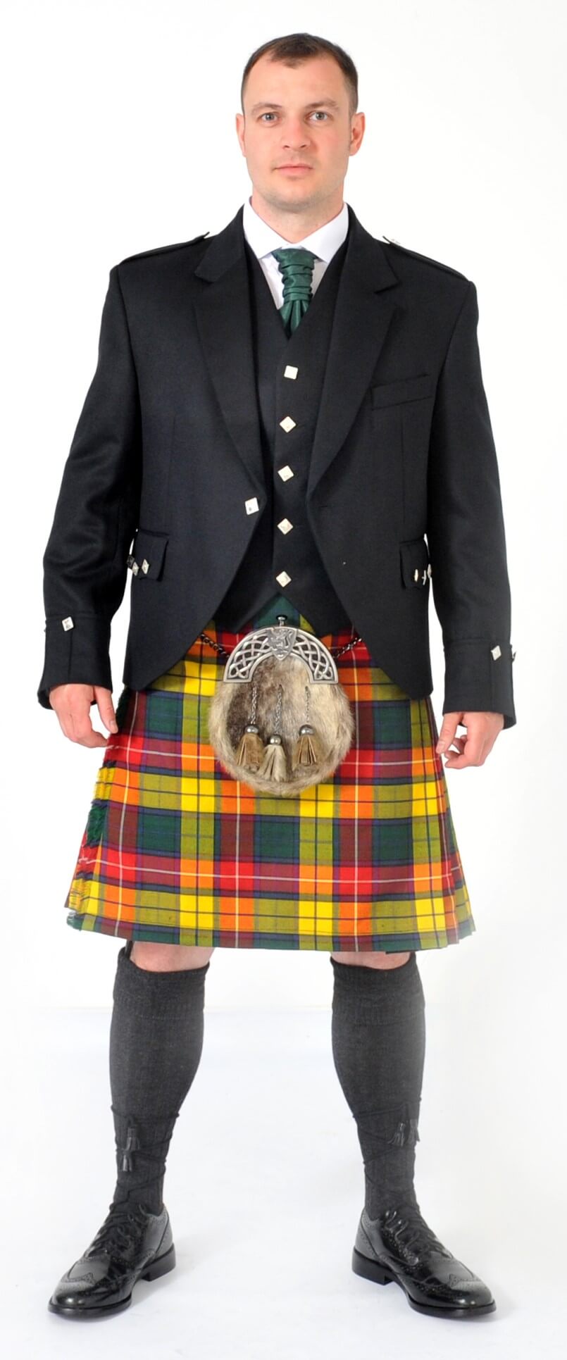 Scottish 8 Yard Buchanan Tartan Kilt Outfit - Ayaan Products