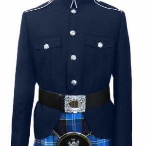 Class A Honor Guard Kilt Jacket (Navy/Silver)