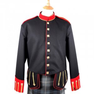 New Black, Red and Gold Military Doublet Jacket