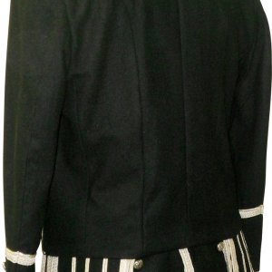 New Black Military Tunic Doublet Jacket [Bag Piper Drummer]