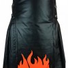 Modern Flame Leather Kilt for Men