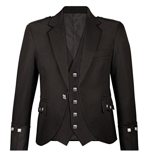 Trendy Black Kilts Argyll Jacket and waistcoat 2020