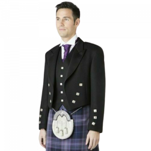 Scottish Barathea Wool Prince Charlie Kilt Jacket