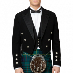 Scottish Mens Prince Charlie Kilt Jacket with Waistcoat