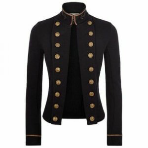 New Black Ladies Officer's Wool Coat All Braid Jacket