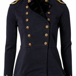 New Blue Ladies Officer's Jacket Wool Coat Braid Jacket