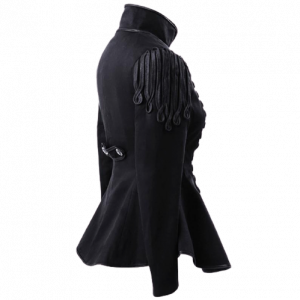 Ladies Black Hussar Military jacket,Ladies Fashion Military Coat