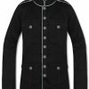 Men’s Military Jacket Black White Goth Steampunk Army Coat