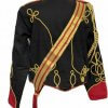 New 5 pcs men’s Black Jacket Ceremonial Hussar Officers with Aiguillette