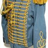 New GENERAL Ceremonial Gold Braiding Hussar Jacket Fringes Gold Epaulettes