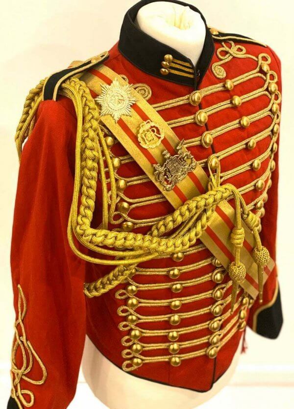 New Men’s 5 pcs Ceremonial Hussar Officers jacket with Aiguillette