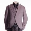 Crail Jacket and Vest in Rust Herringbone fabric