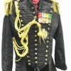 Steampunk Military’s Style Coat With Black Braid