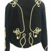 Men’s Hussar Black Military Jacket With Gold Cord Braids