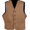 Goldish Brown Argyle Scottish Kilt Jacket with Vest