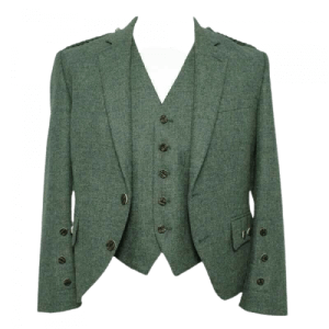 Green Tweed kilt Jacket and WaistCoat