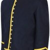 US Civil war Union Navy Blue Cavalry Mounted Wool Shell Jacket with Yellow Trim