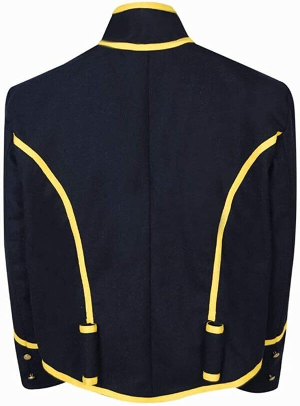 US Civil war Union Navy Blue Cavalry Mounted Wool Shell Jacket with Yellow Trim1