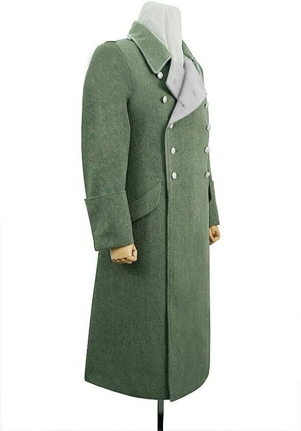 WW2 Army German M44 Flied Grey General Greatcoat Repro Army Trench Coat
