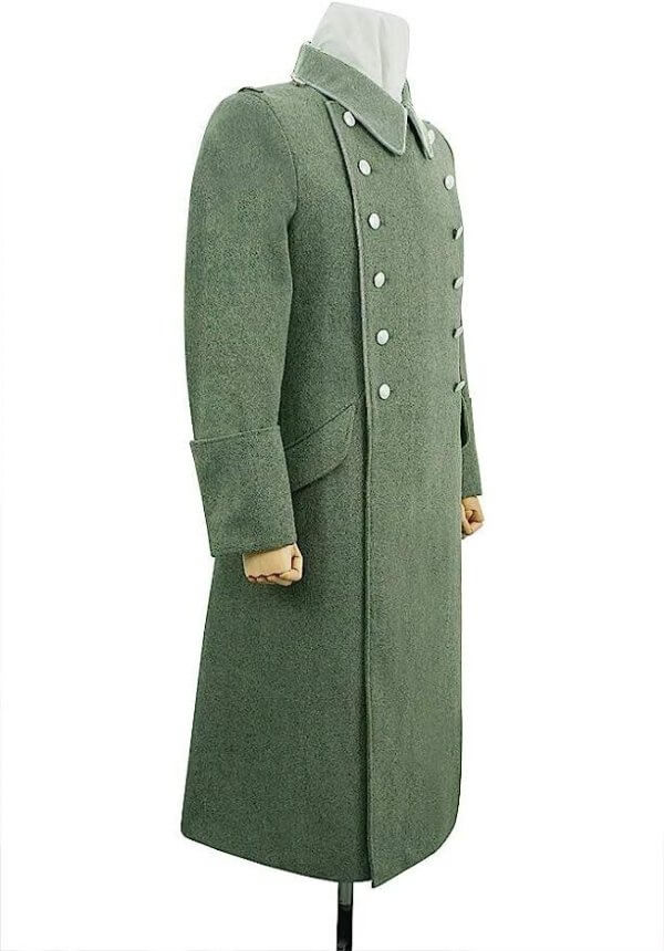 WW2 Army German M44 Flied Grey General Greatcoat Repro Army Trench Coat2