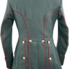 WWI German Empire Uhlan red pipped Officer Flied Grey Tunic Jacket High Quality2
