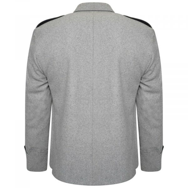 100% WOOL Argyle kilt Jacket & Waistcoat Vest, Scottish Argyle Jacket Light Grey1