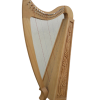 22 Strings Ash wood Celtic Irish Harp, Carry bag & Book