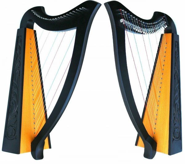 BRAND NEW 22 STRINGS SHARPING LEVERS HARP WITH CASE + EXTRA STRINGS