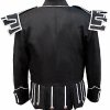 Black Traditional Scots Guards Style Doublet with Castellated Shoulder Shells1