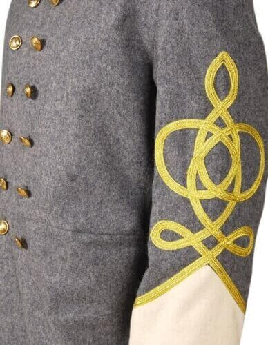 Civil War Confederate General’s Double Breasted Frock Coat2