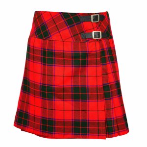 Ladies Knee Length Scottish Rose Modern Kilt Tartan Pleated