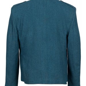 Lovat Blue tweed Argyle Highland Kilt Jacket with Five Button Waistcoat1