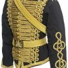 Men’s Black and Gold Ceremonial Hussar Officers Military Jacket