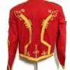 Men’s Ceremonial Gold Braiding Hussar Red Jacket with Hand embroidery1